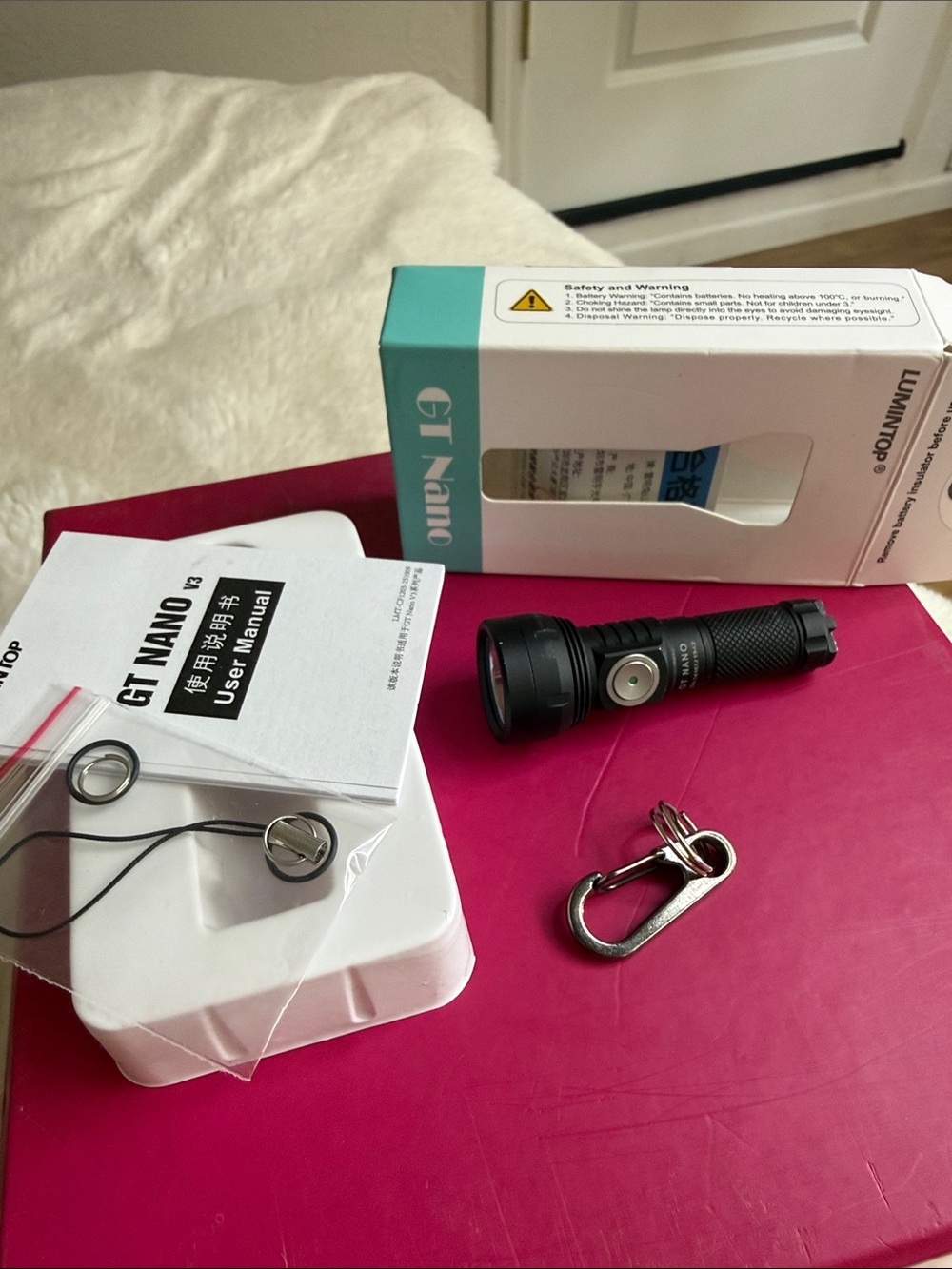 GT Nano Black Compact Tactical Flashlight
